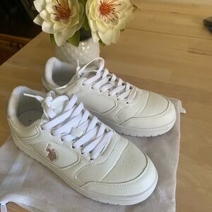 U.S Polo White Sneakers with Logo